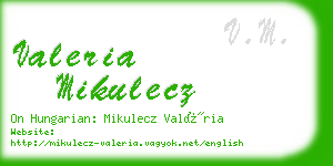 valeria mikulecz business card